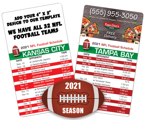 NFL Team Schedule Magnets